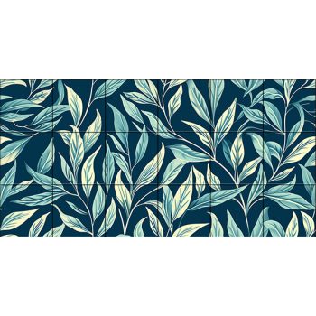 Fűzfa levél mintás William Morris stjlusú fali csempe