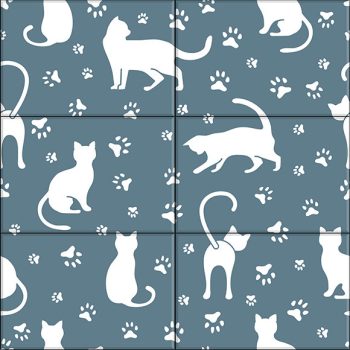 Ceramic tile mural - Cats and dogs II. Ceramic tile mural - Cats and dogs II.