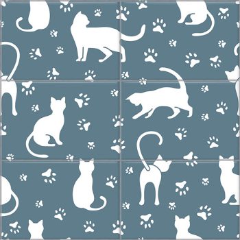 Ceramic tile mural - Cats and dogs II.
