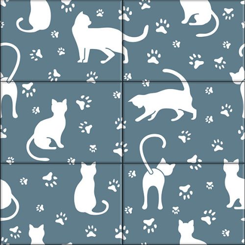 Ceramic tile mural - Cats and dogs II.