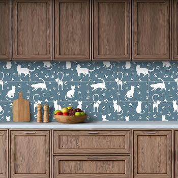 Ceramic tile mural - Cats and dogs II.