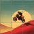 Motocross rider jumping decorative tile mural