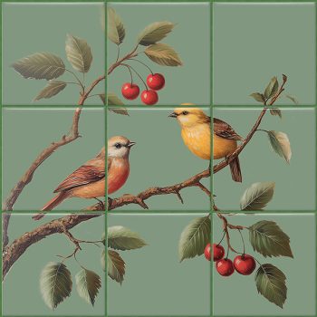 birds-ceramic-tile-mural-cherry-branch birds-ceramic-tile-mural-cherry-branch
