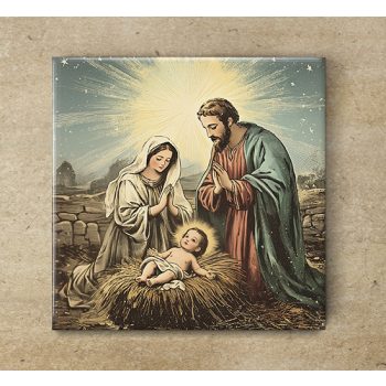 Ceramic tile mural - The adoration of the shepherds  Ceramic tile mural - The adoration of the shepherds