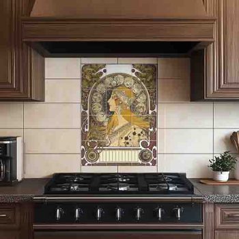Ceramic tile mural - Mucha 