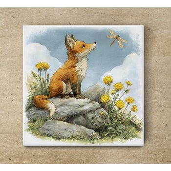 Tile trivet - wildlife -fox 