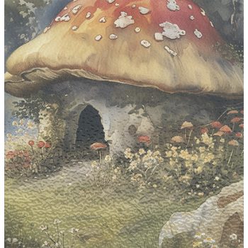 Cutting board - Mushroom cottage