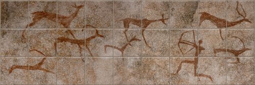 Neandervölgyi barlangrajz - mozaik csempe (180x60cm)