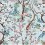 Chinoiserie tile mural with brown branches, pink and blue flowers, and decorative birds on light blue background