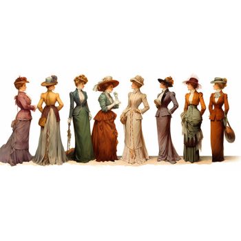 Divat bögre az 1900-as évek divatképeivel