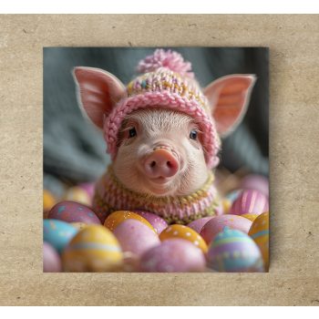 Easter piglet - tile trivet
