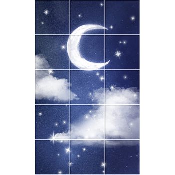Tile mural - Moon and stars Tile mural - Moon and stars