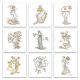 Ceramic tile mural - set of decoration tiles - 12 pcs 