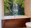 Ceramic tile mural - forest and waterfall 