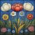 Ceramic tile mural - wild flowers