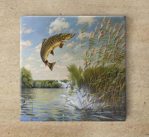 Tile mural - fishes -fishing 
