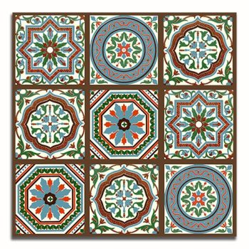 mintás csempe mintás dekorcsempe edényalátét burkolat