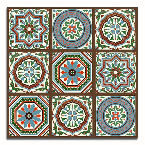 Ceramic tile mural - mandala mosaic 