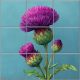 Thistle tile muralterfly ceramic tile mural for vintage interiors