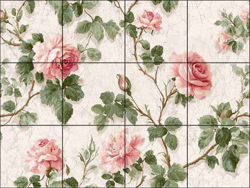 Ceramic tile mural - forget-me-not 