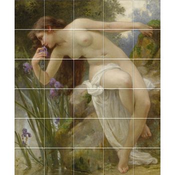 Ceramic tile mural - The iris  Ceramic tile mural - The iris