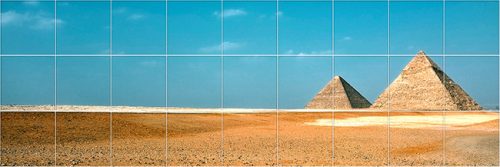 Ceramic tile mural - pyramids