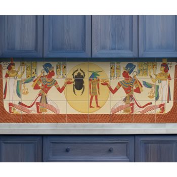 egyiptomi mintás fali csempe