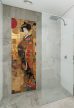 Ceramic tile mural - sakura blossoms and japanese woman