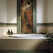 Ceramic tile mural - sakura blossoms and japanese woman