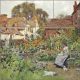 Ceramic tile mural - idyll in the garden