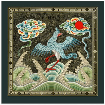 Ceramic tile mural - Chinese motif - Chino 