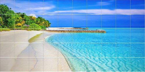 Azúrkék tenger - mozaik csempe  (200x100 cm)