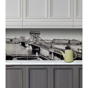 Budapest Lánchíd 1880 fali csempe