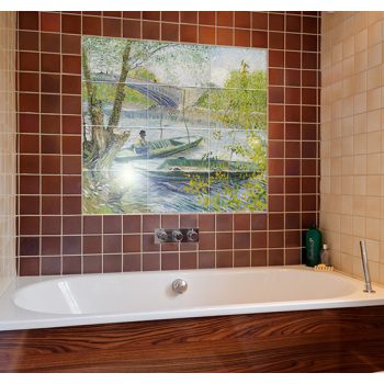 Tile mural - fishes -fishing II.