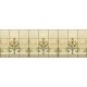Szecessziós virágminta -  mozaik csempe (240x60 cm)