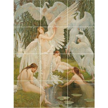 Ceramic tile mural - Bath II.   Ceramic tile mural - Bath II.