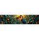Colorful toucan on a tropical branch with berries in sunlit jungle – exotic tile mural