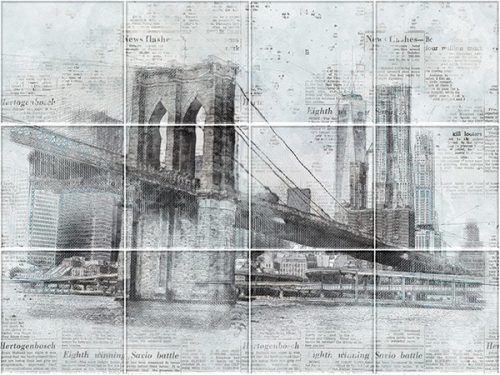 Brooklyn Bridge  - mozaik csempe (80 x 60 cm)
