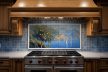 Mediterranean Tile Mural – Orange Tree & Seaside Town