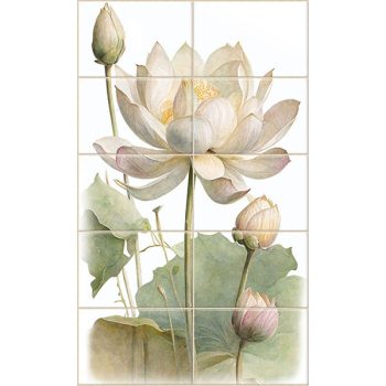 Ceramic tile mural - Lotus flower Ceramic tile mural - Lotus flower