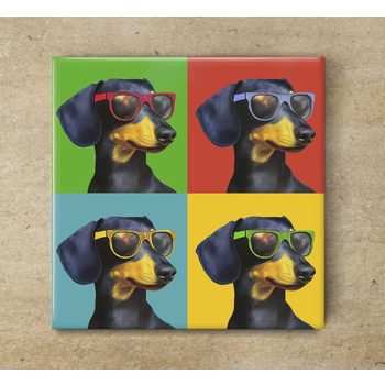 Pop art tacskó mintás konyhai csempe