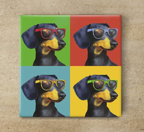 Pop art tacskó mintás konyhai csempe