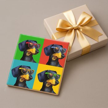 Pop art tacskó mintás konyhai csempe