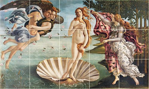 Tile mural - Mythology - Creation of Adam 