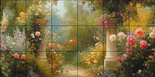 Secret Garden - tile mural 