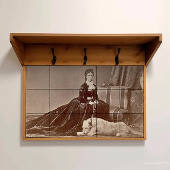 Erzsébet királyné Sisi mintás kerámia fali csempe