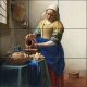 Vermeer tejet öntő nő - mozaik csempe 