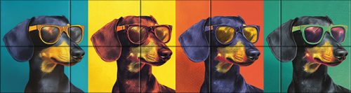 Pop art tacskós csempe