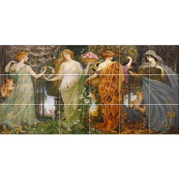 Ceramic tile mural - The four seasons  Ceramic tile mural - The four seasons