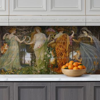 Ceramic tile mural - The four seasons 